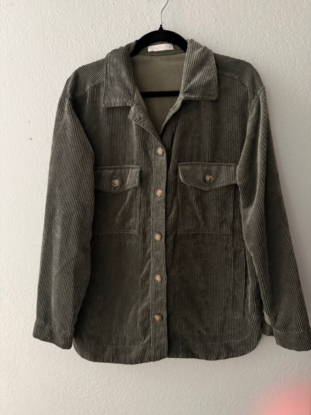 Ribbed button down